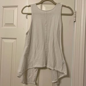 Madewell size small white open back top